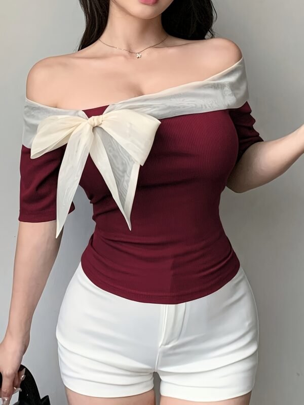 01-31.jpg Casual Stylish Off-Shoulder T-Shirt