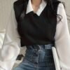 Modern Faux Two-Piece Sweatshirt