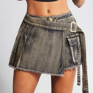 Everyday 2-in-1 Denim Skirt & Cargo Shorts