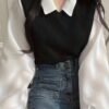 Modern Faux Two-Piece Sweatshirt