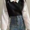 Modern Faux Two-Piece Sweatshirt