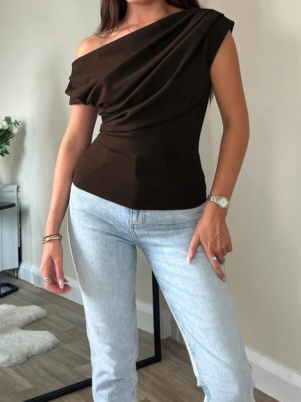 Trendy Elegant Off-Shoulder Shirt