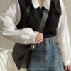 Modern Faux Two-Piece Sweatshirt