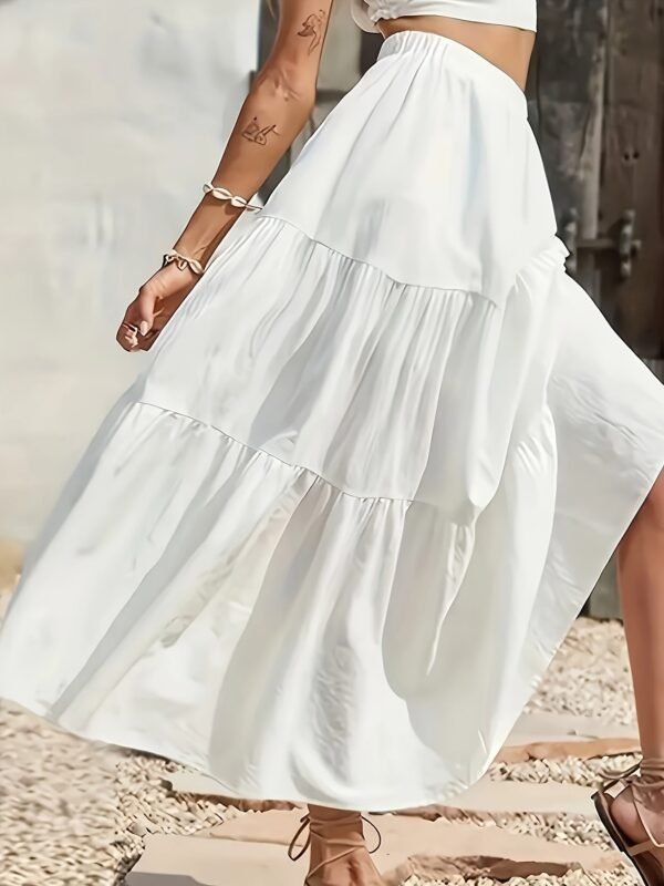 Classic White Midi Skirt