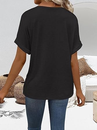 Women's Short Sleeve T-Shirt - V-Neck