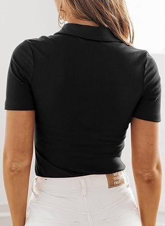Women's Short Sleeve Polo Shirt - Collared