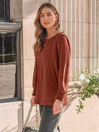 71gHYf5hEJL._AC_SY445_.jpg Women's Pleated Blouse