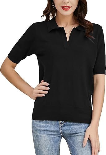 Women's Ribbed Polo Shirt