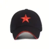 7bd95699-a4f7-4d92-af1d-e1874ec79be1.webp Premium Casual Black Baseball Cap with Red Star