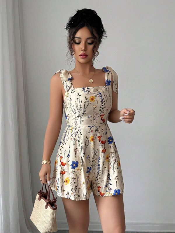 7e0afa72533846aa89cac04be97f7f68-goods.jpeg Printed Bow-Waist Holiday Jumpsuit