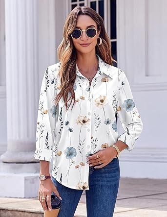 8143B6jwSvL._AC_SX342_.jpg Women's Floral Shirt
