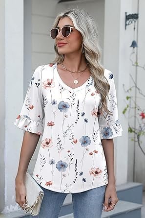 Women's Blouse - V-Neck