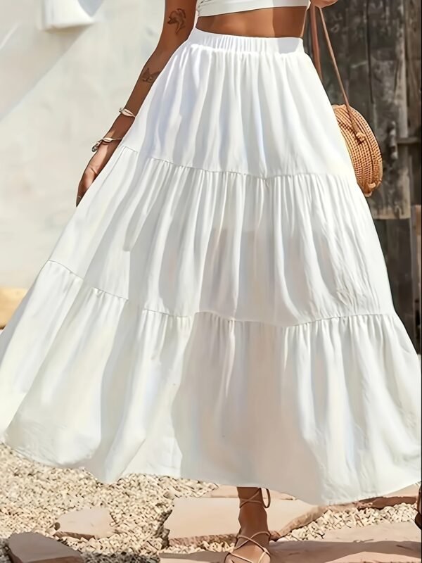 Classic White Midi Skirt