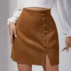 S3b92f97ab69a414e943ee2eaaed7fbe7B.webp Women's Mini Skirt - Faux Suede