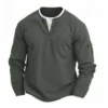 Men's Long Sleeve T-Shirt - Henley