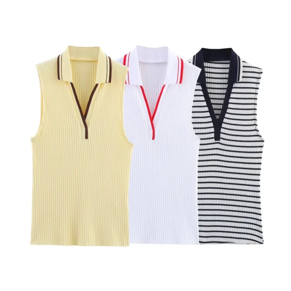 S99219ffaaaed4ce3a6f14bffdea28fd06.webp Women's Ribbed Polo Shirt