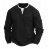 Men's Long Sleeve T-Shirt - Henley