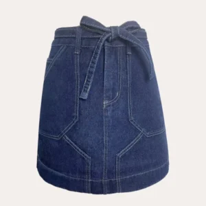 Scd6f97f074ce4f009cc73bb80fb75d63D.webp Women's High Waist Mini Skirt - Denim