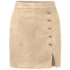 Se35ce5066cfc47b6a9a37c4f03e2930dG.webp Women's Mini Skirt - Faux Suede