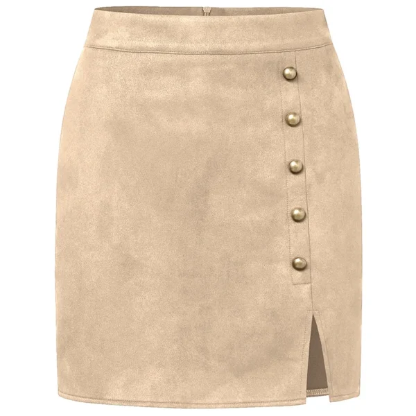 Se35ce5066cfc47b6a9a37c4f03e2930dG.webp Women's Mini Skirt - Faux Suede