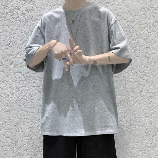 Sfd2b13cf4f734ffeafd406faa3f66e7b4.webp Men's Oversized T-Shirt - O-Neck