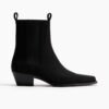 Modern Square Toe Black Ankle Boots