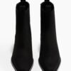 Modern Square Toe Black Ankle Boots