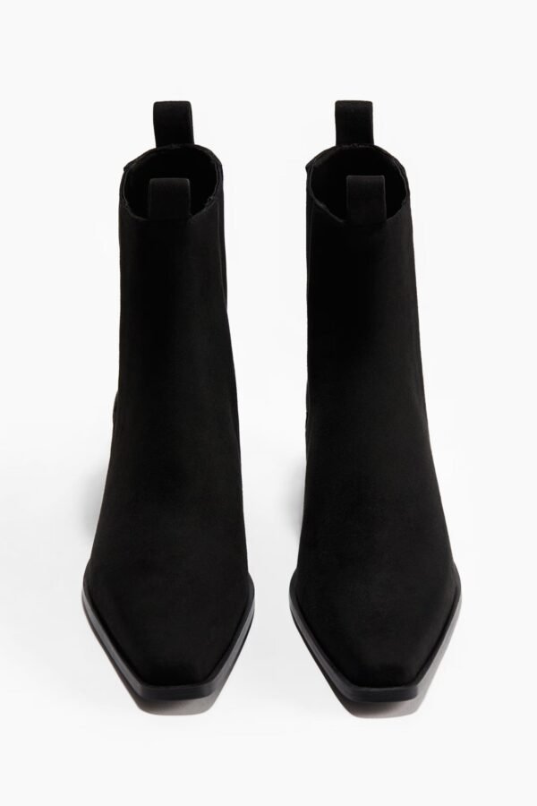 Modern Square Toe Black Ankle Boots