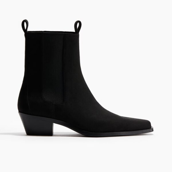 Modern Square Toe Black Ankle Boots