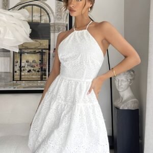 Elegant Backless A-Line Dress