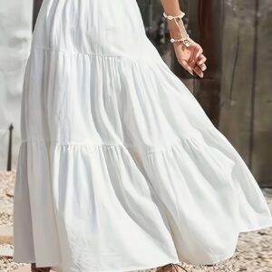 Classic White Midi Skirt