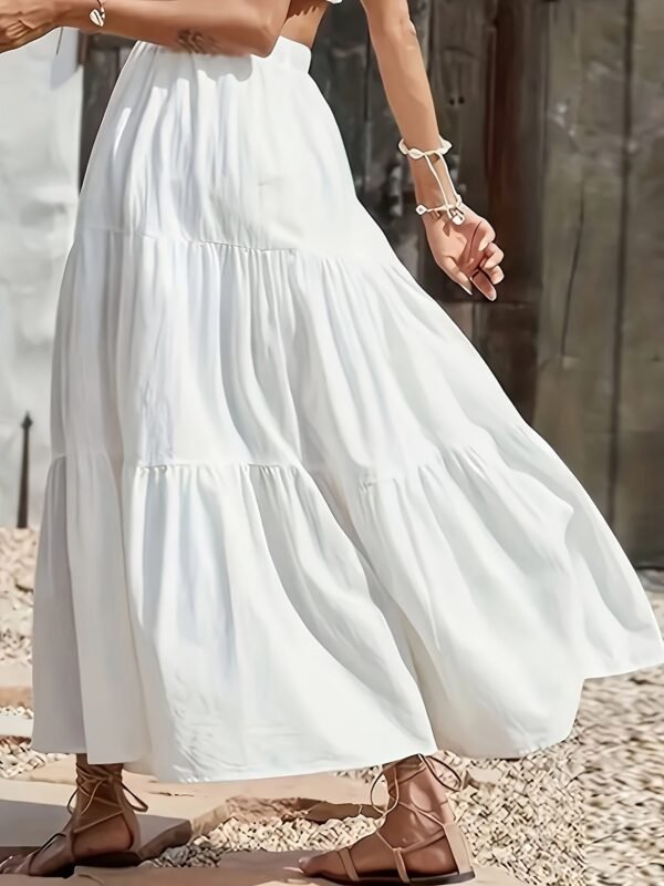 Classic White Midi Skirt