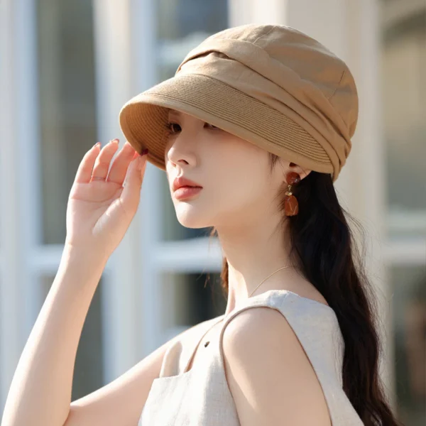 sg-11134201-824jb-mprwp2a04irm44.webp Elegant Straw Sun Hat with UV Protection